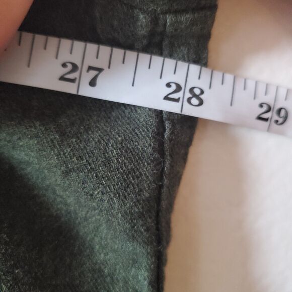 Duluth Trading Mens Heavy Cotton Army Green Button Up Shirt Size XL Gorpcore - Picture 7 of 10